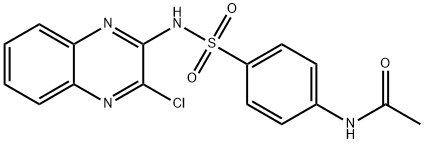 N-{4-[(3-氯喹喔啉-2-基)氨磺酰基]苯基}乙酰胺, 4029-42-9, 结构式