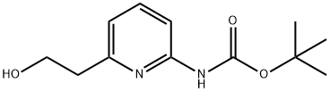 tert-Butyl [6-(2-hydroxyethyl)pyridin-2-yl]carbamate 结构式