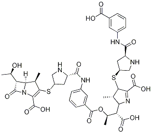 (4R,5S,6S)-3-[[(3S,5S)-5-[[[3-[[(1R,2S)-2-Carboxy-2-[(2S,3R)-5-carboxy-4-[[(3S,5S)-5-[[(3-carboxyphenyl)aMino]carbonyl]-3-pyrrolidinyl]thio]-3,4-dihydro-3-Methyl-2H-pyrrol-2-yl]-1-Methylethoxy]carbonyl]phenyl]aMino]carbonyl]-3-pyrrolidinyl]thio]-6-[(1R)-1-hydroxyethyl]-4-Methyl-7-oxo-1-azabicyclo[3.2.0]hept-2-ene-2-carboxylic Acid