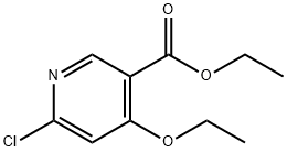 6-Chloro-4-ethoxypyridine-3-carboxylic acid ethyl ester Struktur