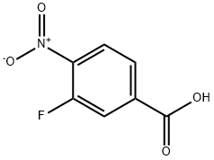 3-氟-4-硝基苯甲酸, 403-21-4, 结构式