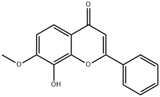 8-羟基-7-甲氧基-2-苯基-4H-CHROMEN-4-ONE, 40316-76-5, 结构式