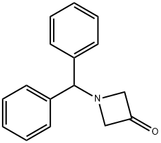 1-二苯甲基氮杂环丁烷-3-酮,40320-60-3,结构式