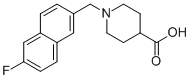 1-[(6-FLUORO-2-NAPHTHALENYL)METHYL]-PIPERIDINE-4-CARBOXYLIC ACID Struktur