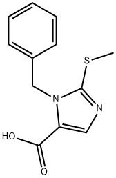 1-BENZYL-2-(METHYLSULFANYL)-1H-IMIDAZOLE-5-CARBOXYLIC ACID Structure