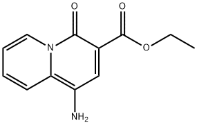 Ethyl 1-amino-4-oxo-4H-quinolizine-3-carboxylate 化学構造式