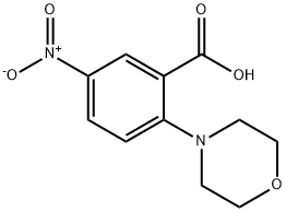 2-MORPHOLINO-5-NITROBENZOIC ACID 化学構造式