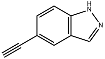 5-エチニル-1H-インダゾール 化学構造式