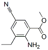 Benzoic acid, 2-amino-5-cyano-3-ethyl-, methyl ester (9CI) 结构式