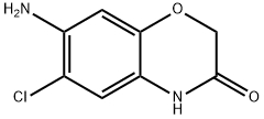 7-アミノ-6-クロロ-4H-ベンゾ[1,4]オキサジン-3-オン 化学構造式
