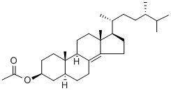 5ALPHA(H),17ALPHA(H),(20R)-BETA-ACETOXYERGOST-8(14)-ENE Struktur