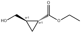 trans-Ethyl 2-(hydroxymethyl)-cyclopropanecarboxylate 化学構造式