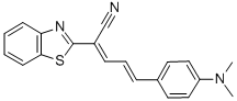 (2E,4E)-2-(1,3-BENZOTHIAZOL-2-YL)-5-[4-(DIMETHYLAMINO)PHENYL]PENTA-2,4-DIENENITRILE 化学構造式