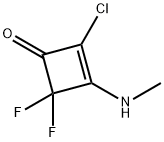 2-Cyclobuten-1-one,  2-chloro-4,4-difluoro-3-(methylamino)- 结构式