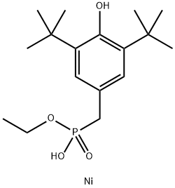 P-[[3,5-双(叔丁基)-4-羟基苯基]甲基]膦酸单乙酯镍盐,40451-46-5,结构式