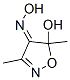 4(5H)-Isoxazolone, 5-hydroxy-3,5-dimethyl-, oxime (9CI) Struktur