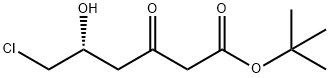 TERT-BUTYL (R)-6-CHLORO-5-HYDROXY-3-OXOHEXANOATE 化学構造式