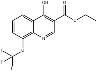 4-Hydroxy-8-trifluoromethoxyquinoline-3-carboxylic acid ethyl ester 结构式