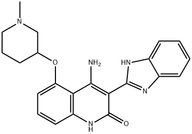 405168-93-6 4-氨基-3-(1H-苯并咪唑-2-基)-5-[(1-甲基-3-哌啶基)氧基]-2(1H)-喹啉酮