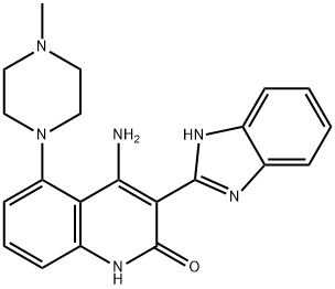 405169-01-9 4-氨基-3-(1H-苯并咪唑-2-基)-5-(4-甲基哌嗪-1-基)喹啉-2(1H)-酮