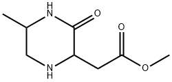 2-Piperazineaceticacid,5-methyl-3-oxo-,methylester(9CI) Struktur