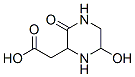 2-Piperazineaceticacid,6-hydroxy-3-oxo-(9CI) 化学構造式