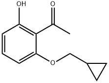 1-[2-(环丙基甲氧基)-6-羟基苯基]乙酮, 405239-70-5, 结构式