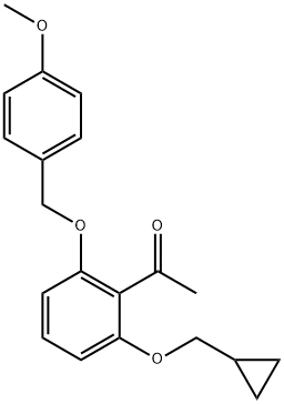 1-[2-(Cyclopropylmethoxy)-6-[(4-methoxyphenyl)methoxy]phenyl]ethanone Structure