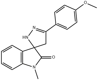 2',4'-Dihydro-5'-(4-methoxyphenyl)-1-methylspiro[3H-indole-3,3'-[3H]pyrazol]-2(1H)-one Structure