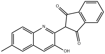 2-(3-Hydroxy-6-methylquinolin-2-yl)-1,3-indanedione Struktur