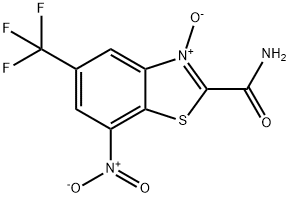 7-Nitro-5-(trifluoromethyl)-2-Benzothiazolecarboxamide  3-oxide Structure
