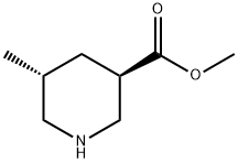 3-Piperidinecarboxylicacid,5-methyl-,methylester,(3R,5R)-(9CI) 化学構造式