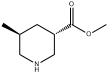 3-Piperidinecarboxylicacid,5-methyl-,methylester,(3S,5S)-(9CI) 化学構造式