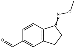 1H-Indene-5-carboxaldehyde, 2,3-dihydro-1-(MethoxyiMino)- Structure