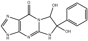 9H-Imidazo[1,2-a]purin-9-one,  1,4,6,7-tetrahydro-6,7-dihydroxy-6-phenyl-  (9CI) Struktur