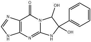 9H-Imidazo[1,2-a]purin-9-one,  1,4,6,7-tetrahydro-6,7-dihydroxy-6-phenyl-  (9CI) 化学構造式