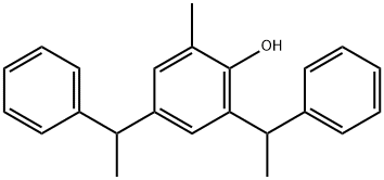 4,6-二(1-苯基乙基)邻甲酚, 40590-42-9, 结构式