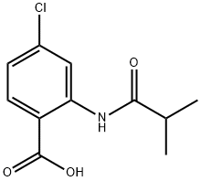 4-クロロ-2-(イソブチリルアミノ)安息香酸 化学構造式