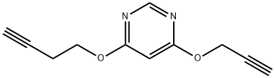 Pyrimidine, 4-(3-butynyloxy)-6-(2-propynyloxy)- (9CI) 结构式