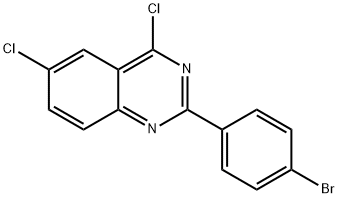 2-(4-ブロモフェニル)-4,6-ジクロロキナゾリン 化学構造式