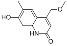 2(1H)-Quinolinone, 7-hydroxy-4-(methoxymethyl)-6-methyl- (9CI) Structure