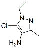 1H-Pyrazol-4-amine,  5-chloro-1-ethyl-3-methyl- Struktur