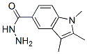1H-Indole-5-carboxylicacid,1,2,3-trimethyl-,hydrazide(9CI) Struktur