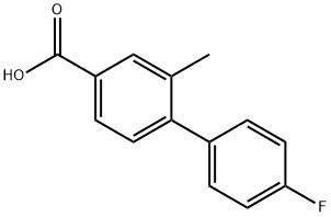 4'-Fluoro-2-Methyl-[1,1'-biphenyl]-4-carboxylic acid 结构式