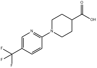1‐[5‐(トリフルオロメチル)‐2‐ピリジル]ピペリジン‐4‐カルボン酸 化学構造式