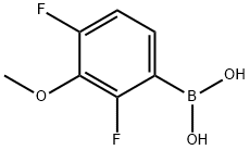 2,4-ジフルオロ-3-メトキシフェニルボロン酸 化学構造式