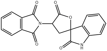 4-(1,3-Dihydro-1,3-dioxo-2H-isoindol-2-yl)-3,4-dihydrospiro[furan-2(5H),3'-[3H]indole]-2',5(1'H)-dione Struktur