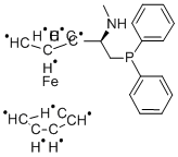 N-甲基 (S)-1-二茂铁基-(S)-2-(二苯基膦)乙胺 结构式
