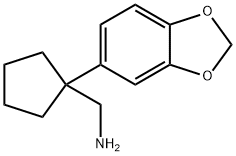 1-(1,3-苯并二噁茂-5-基)环戊烷甲胺, 40691-79-0, 结构式