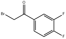 2-ブロモ-1-(3,4-ジフルオロフェニル)エタン-1-オン 化学構造式